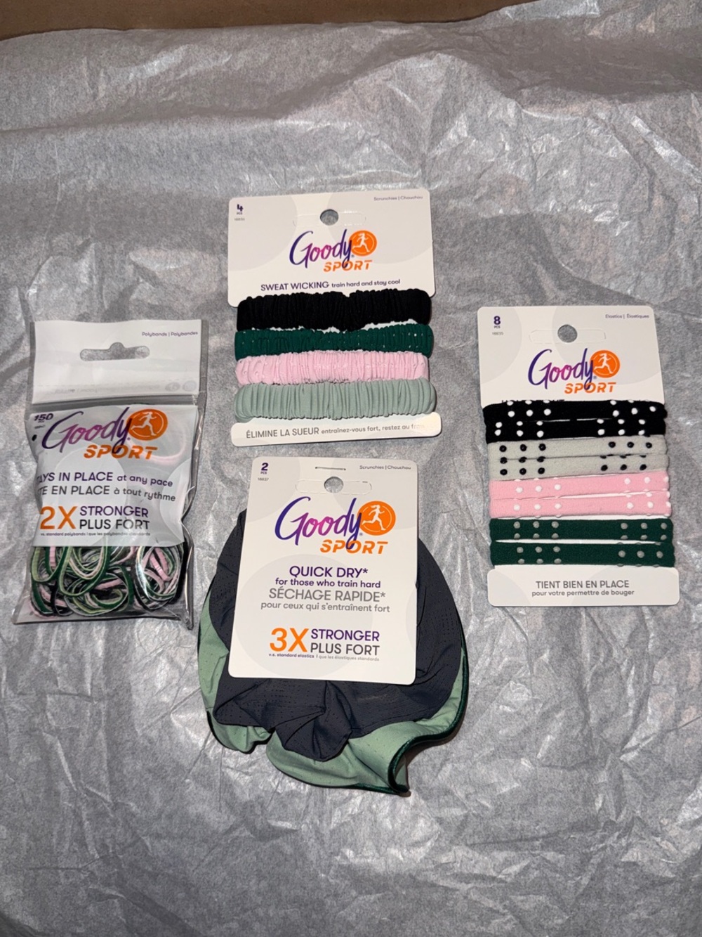 Hair Accessories Set - Black, Pink, Green, White